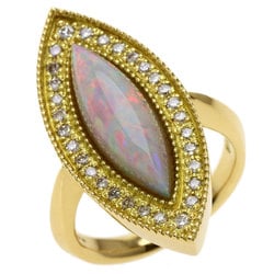 Agat Colored Stone Ring K18 Yellow Gold Ladies agete