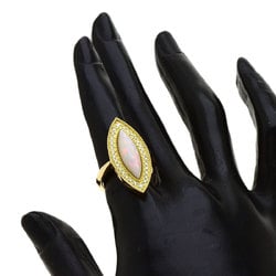 Agat Colored Stone Ring K18 Yellow Gold Ladies agete