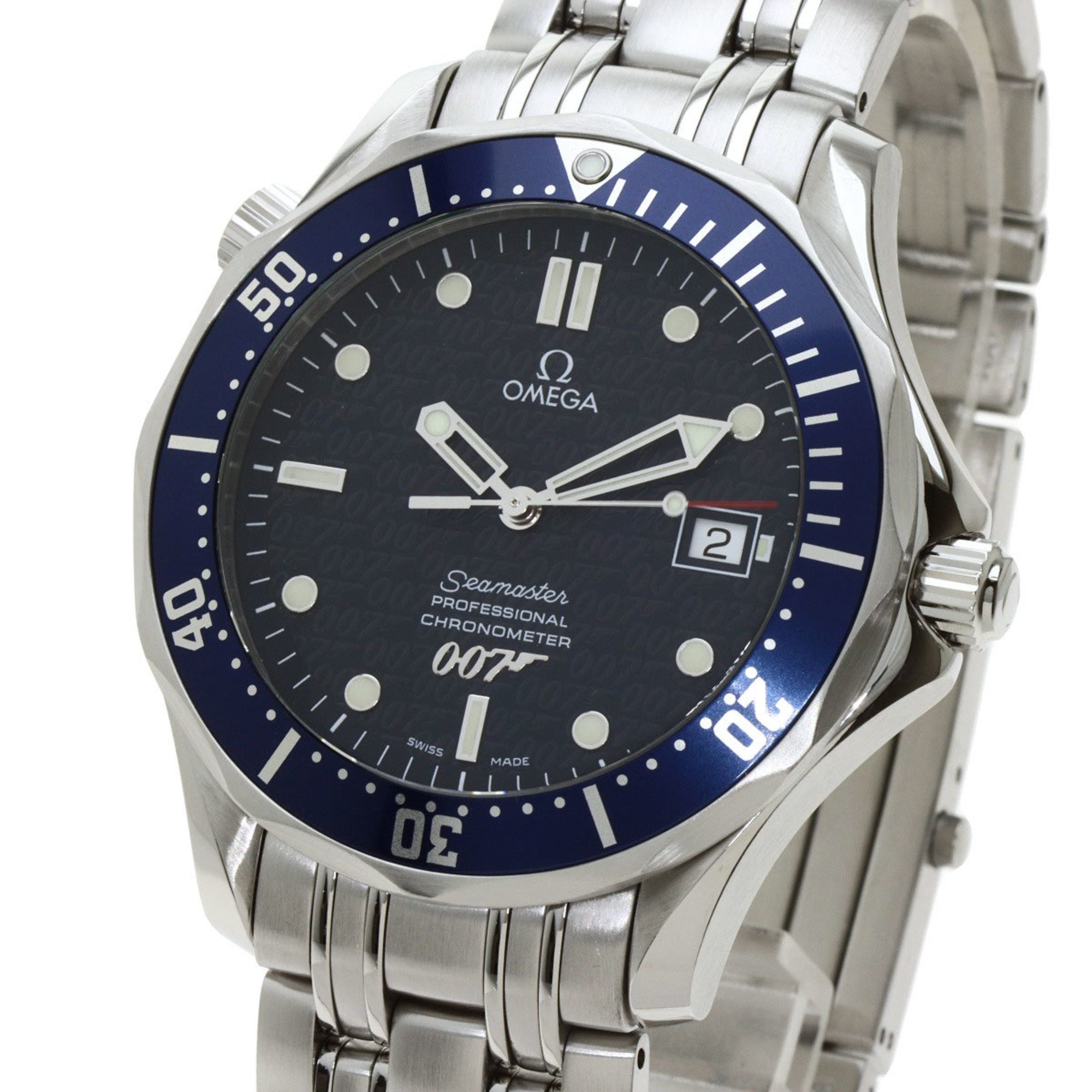 Omega 2537.80 Seamaster Professional 300 James Bond 007 40th Watch Stainless Steel SS Men's OMEGA