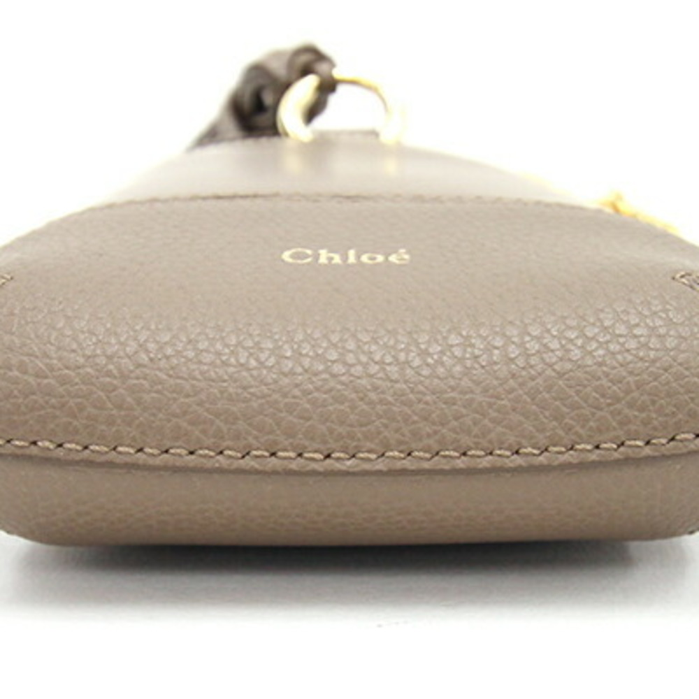 Chloe pebbled leather envelope clutch handbag with chain