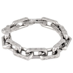 Louis Vuitton LOUIS VUITTON Bracelet Monogram Chain Metal Silver Unisex  M62486 | eLADY Globazone