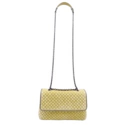 Bottega Veneta BOTTEGA VENETA shoulder bag yellow green velor ladies