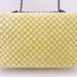 Bottega Veneta BOTTEGA VENETA shoulder bag yellow green velor ladies