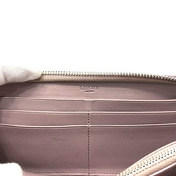 Loewe Round Long Wallet Light Purple Anagram Leather LOEWE Women's