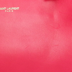 Yves Saint Laurent Saint Laurent Paris SAINT LAURENT PARIS Baby Duffle Shoulder Bag Leather Red Ladies