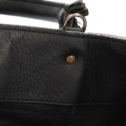 Balenciaga BALENCIAGA mini paper shoulder bag leather black ladies