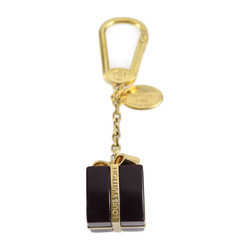 LOUIS VUITTON Damier Cubes Bag Charm Key Holder Gold