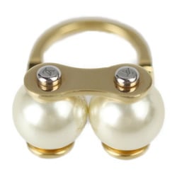 LOUIS VUITTON Speedy Pearl Ring M68068 Notation Size S Metal Gold Silver Approx.