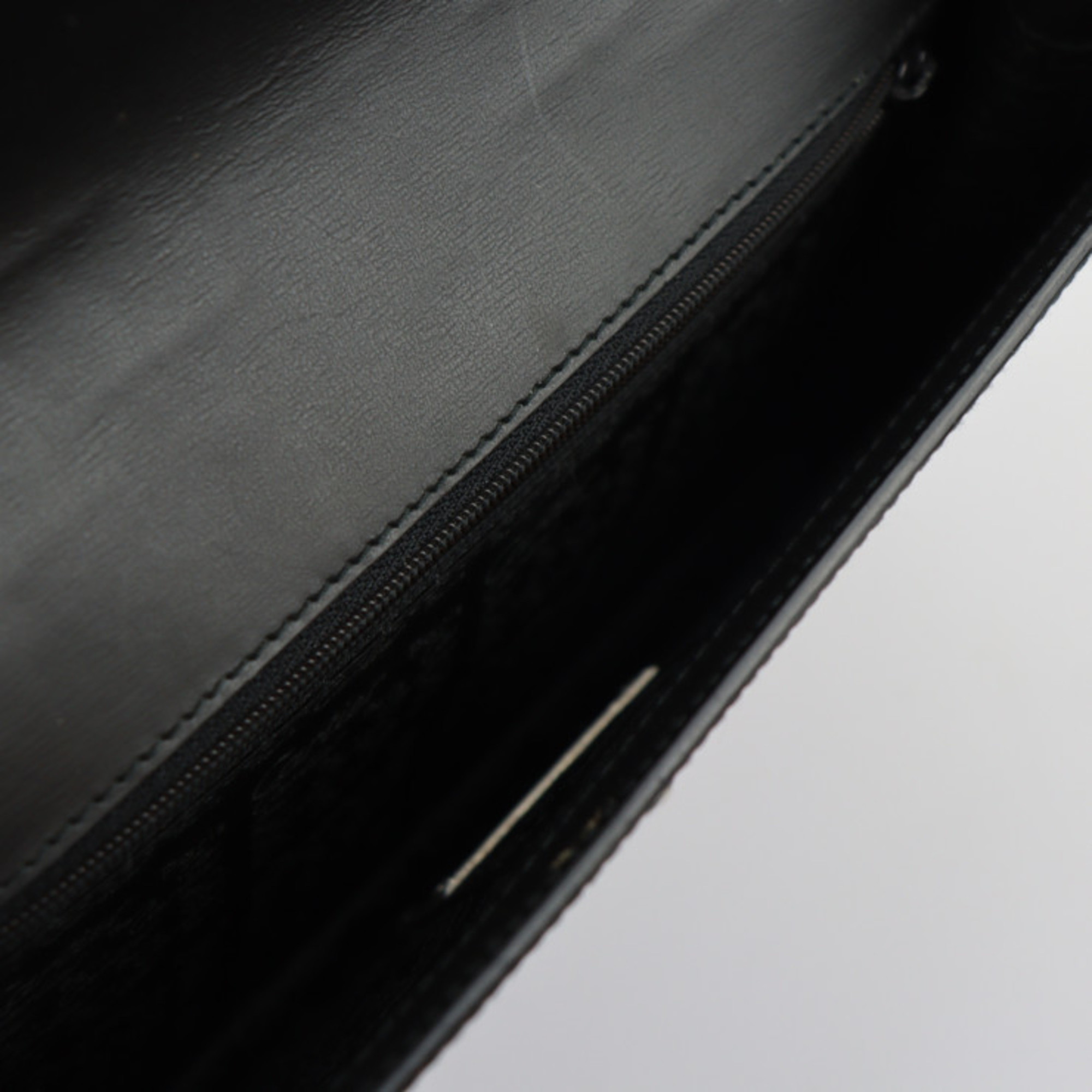 CARTIER Cartier Pasha Clutch Bag L1000230 Calf Leather Black Silver Hardware Wristlet Second