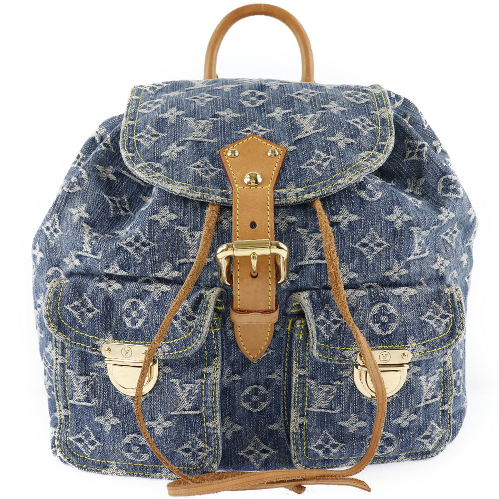 Louis Vuitton Sac Add GM M95056 Monogram Denim Blue CA0076 Women's Backpack  Daypack