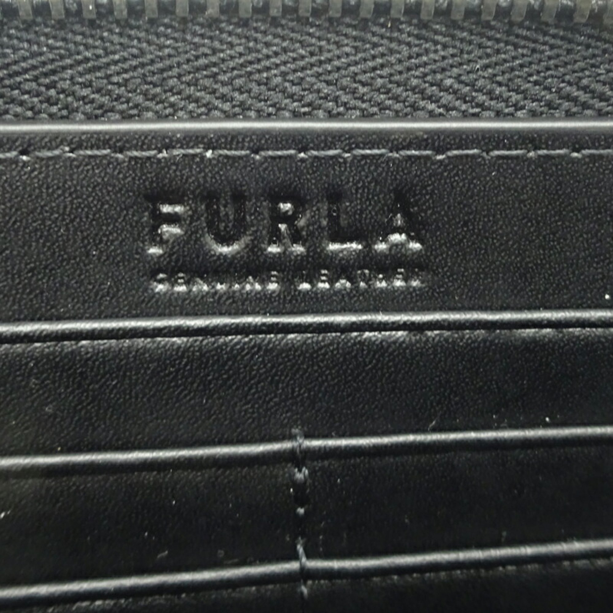 Furla Round Wallet Ladies' Men's Long WP00161 Leather Black