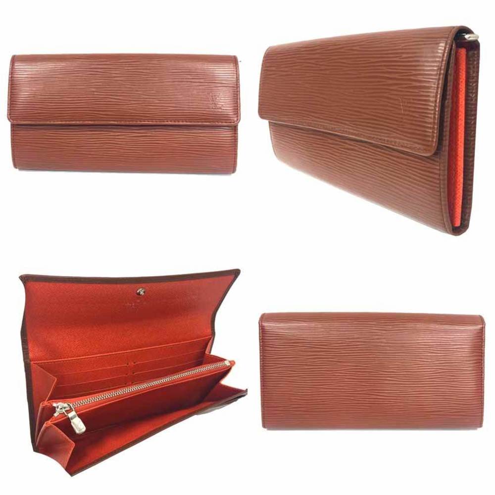 Louis Vuitton Wallet Purse Long Wallet Epi Red Woman unisex