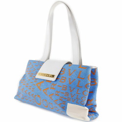 Bvlgari Logomania Nylon Blue/Orange Women's Handbag