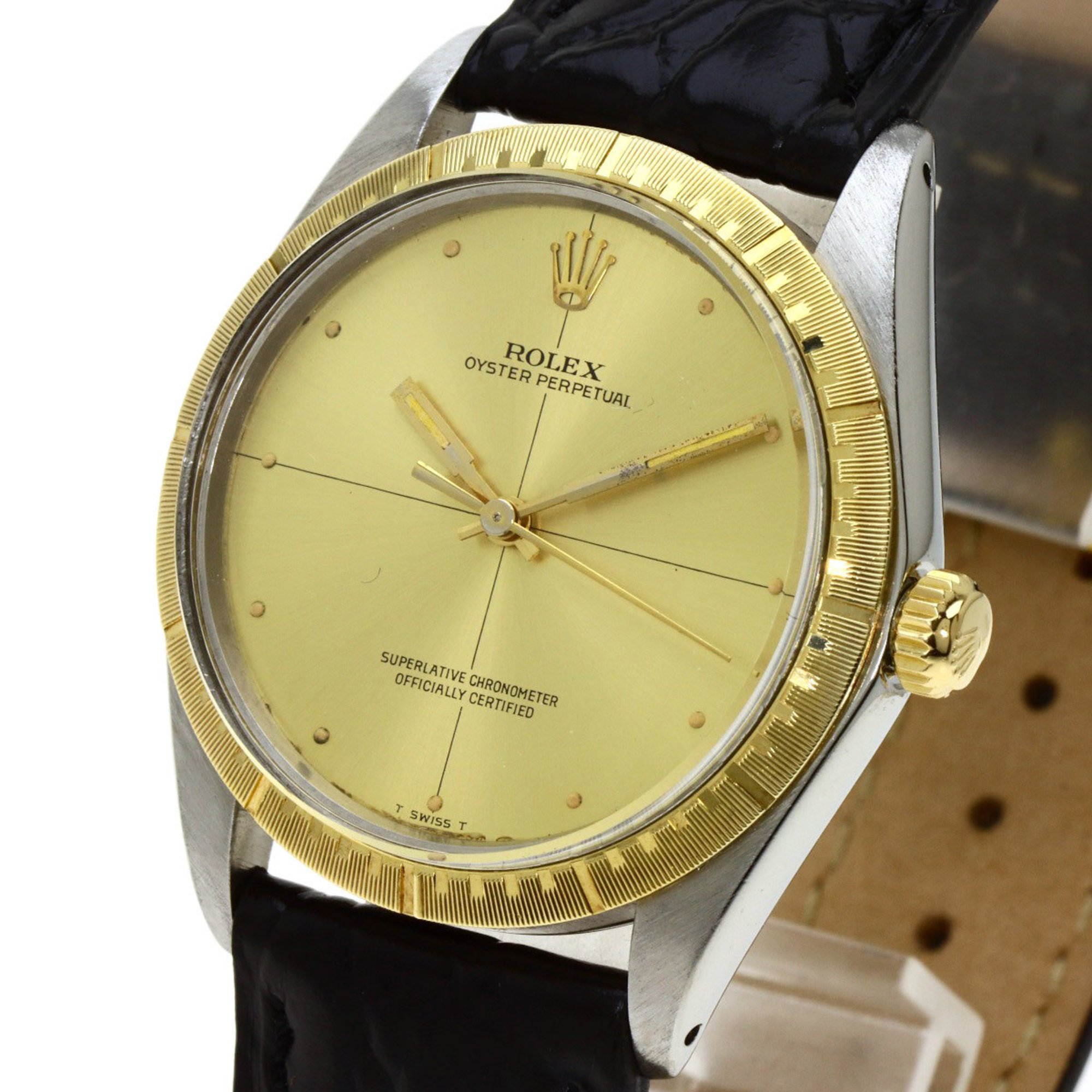 Rolex 1038 Oyster Perpetual 1967 watch stainless steel/leather men's