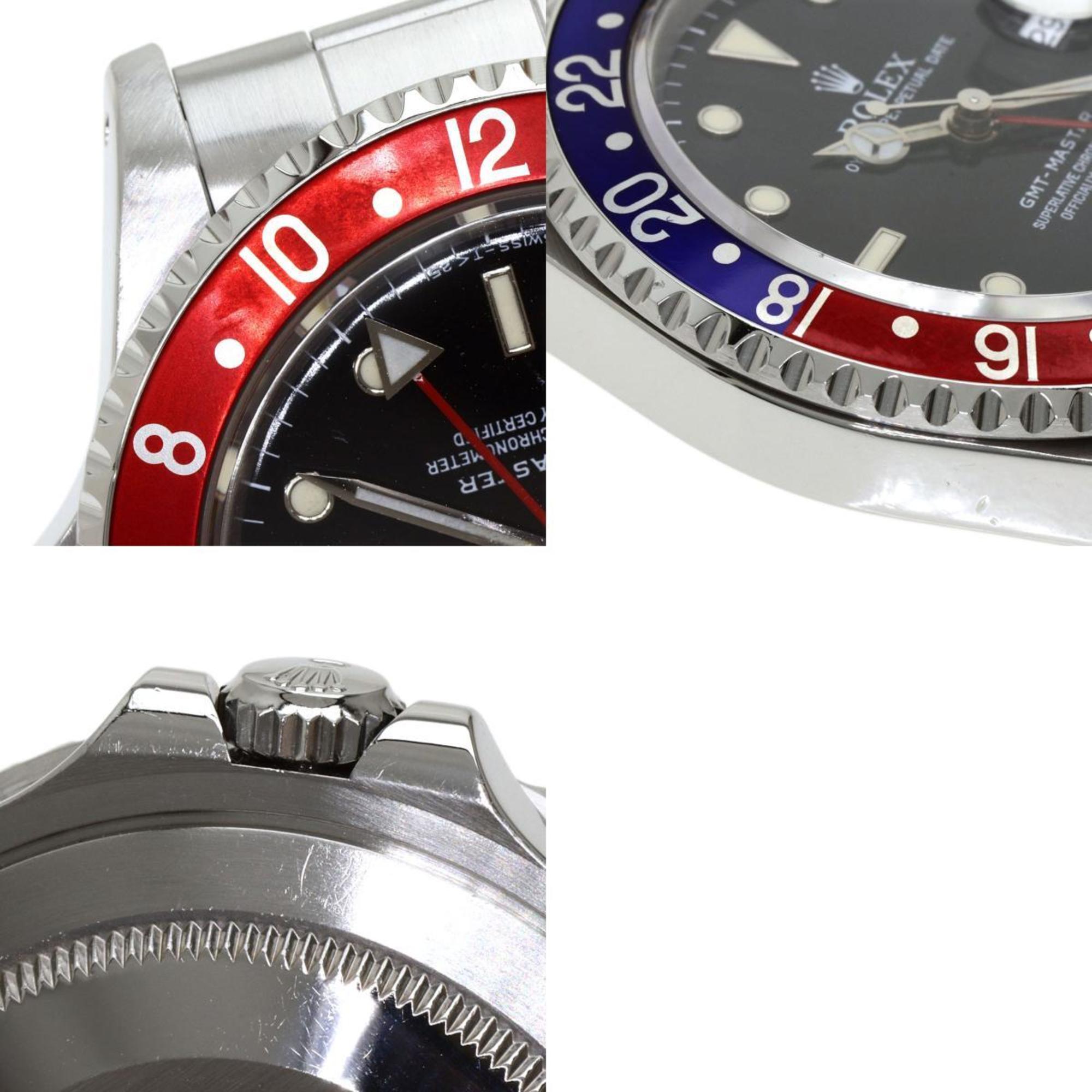 Rolex 16700 GMT Master Blue Red Bezel All Tritium Watch Stainless Steel/SS Men's