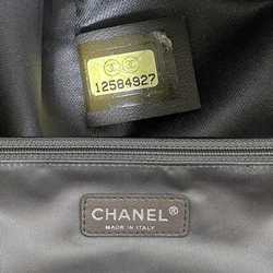 Chanel Chain Tote Bag Black White Silver 2.55 Leather Lambskin 1 CHANEL Matelasse Boston Shoulder Flap Turn Lock Bicolor Ladies