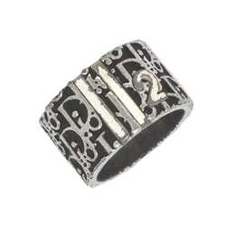 Christian Dior Ring Silver Black White Trotter No. 9 Ladies