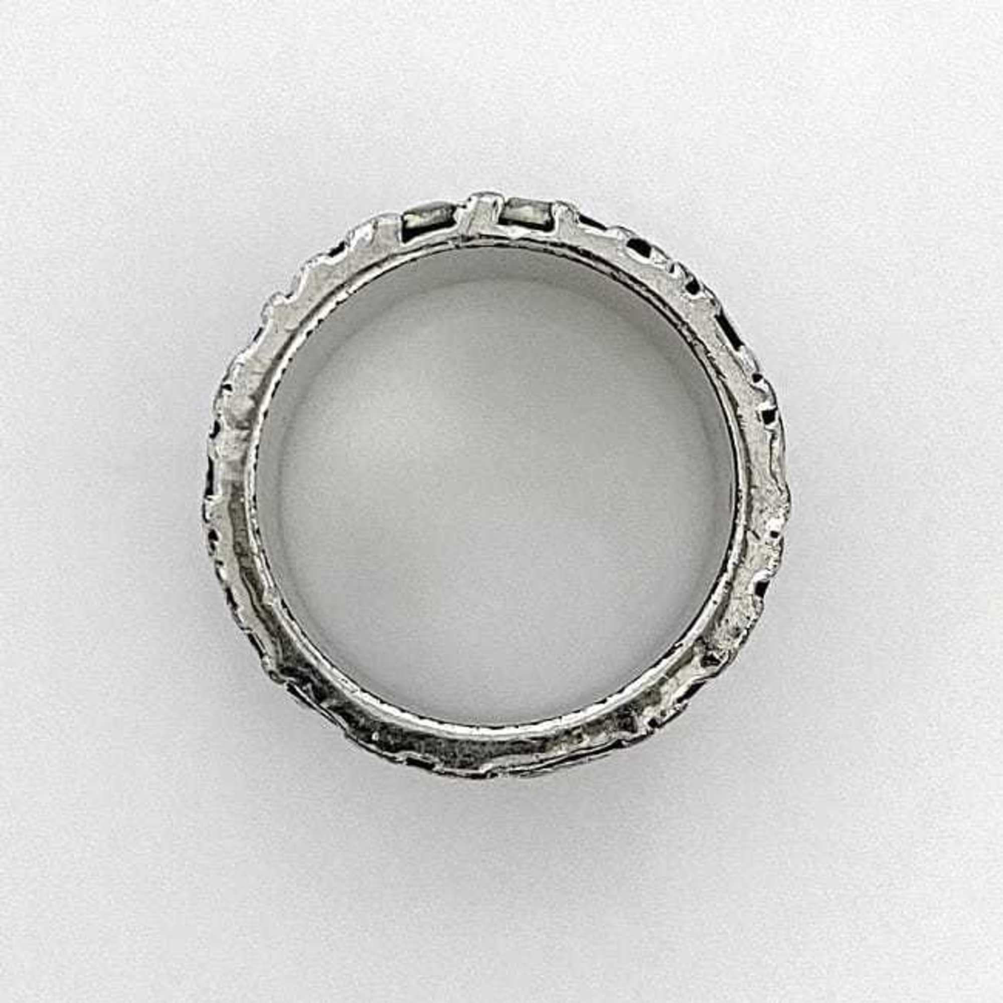 Christian Dior Ring Silver Black White Trotter No. 9 Ladies