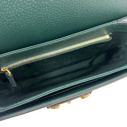 GUCCI Gucci Horsebit 1955 Shoulder Bag 602204 Beige Green Gold Hardware Leather GG Flower Jacquard Men's Women's