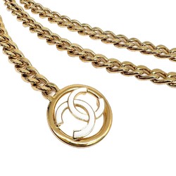CHANEL Chanel chain belt here mark gold metal fittings ladies C22S new work