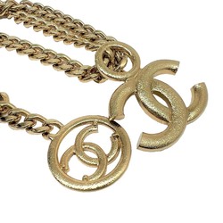 CHANEL Chanel chain belt here mark gold metal fittings ladies C22S new work