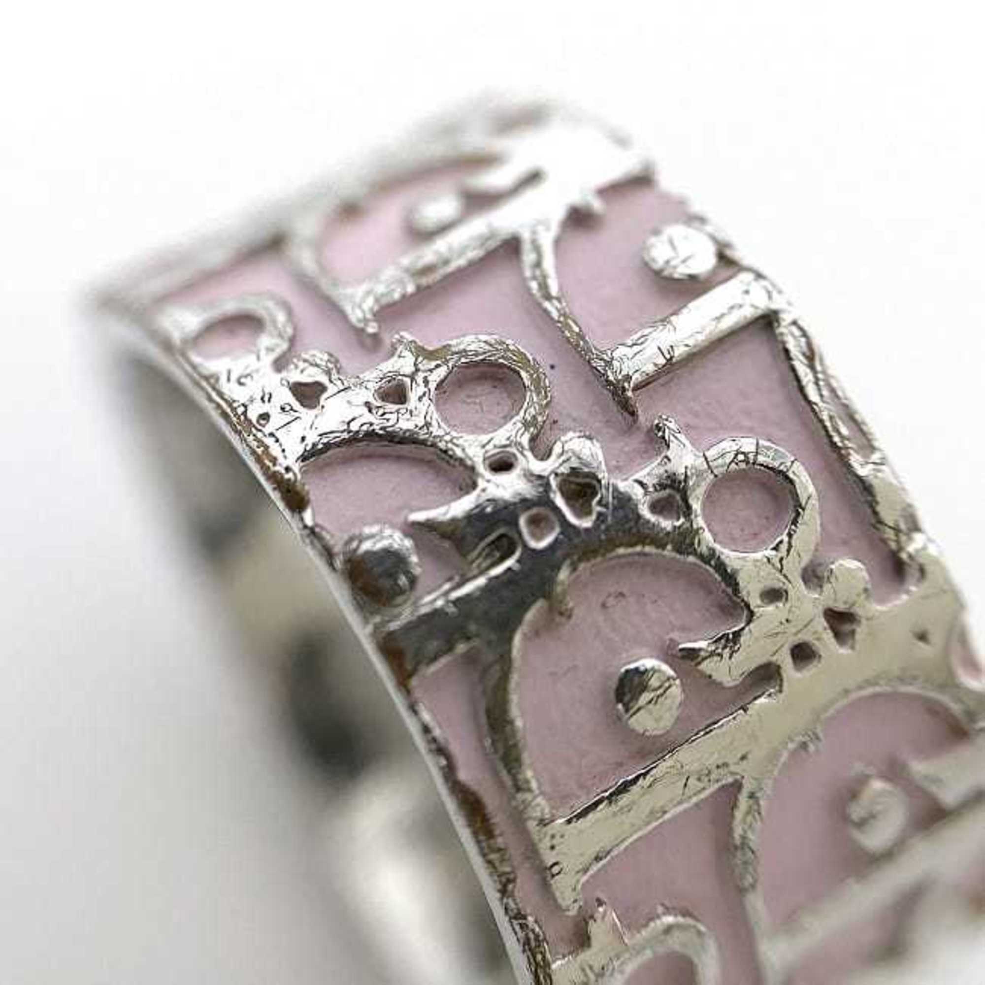 Christian Dior Ring Silver Pink White Trotter No. 14 Women's CD