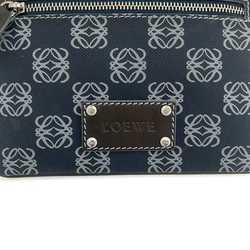 Loewe pouch navy blue anagram 290505 PVC leather LOEWE ladies accessory dark