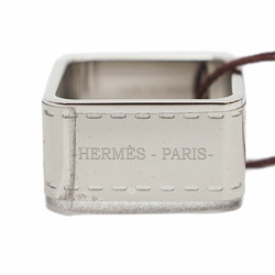 Hermes HERMES Bolduc Scarf Muffler Ring Square Silver Women's Closure