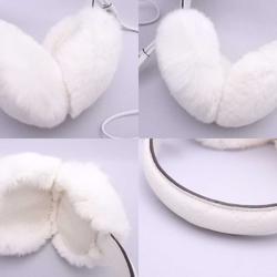 Gucci GUCCI earmuffs sima fur/leather white unisex 245929
