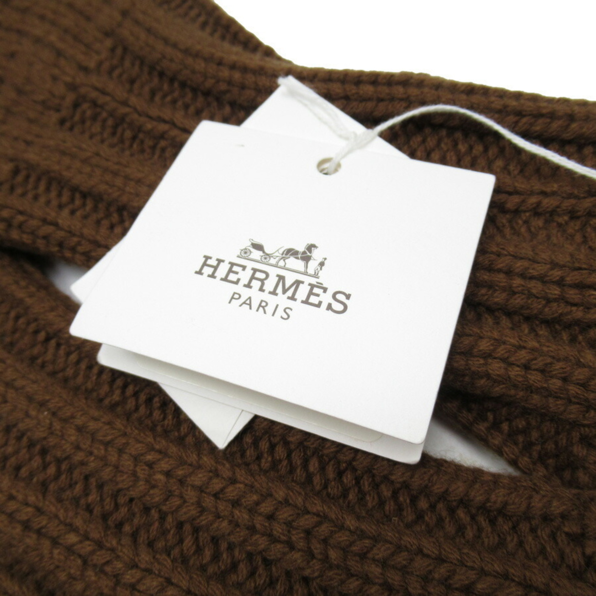 Hermes HERMES arm warmer cashmere brown