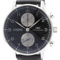 Polished IWC Portuguese Chronograph Steel Automatic Watch 3714 IW371404 BF547319