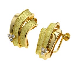 Pola Paula diamond earrings K18 yellow gold ladies