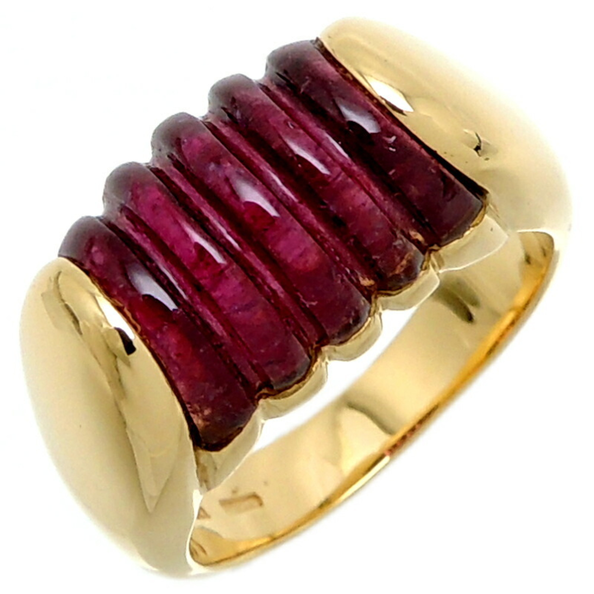 Bvlgari 750YG Tronchet Ladies Ring 750 Yellow Gold No. 12