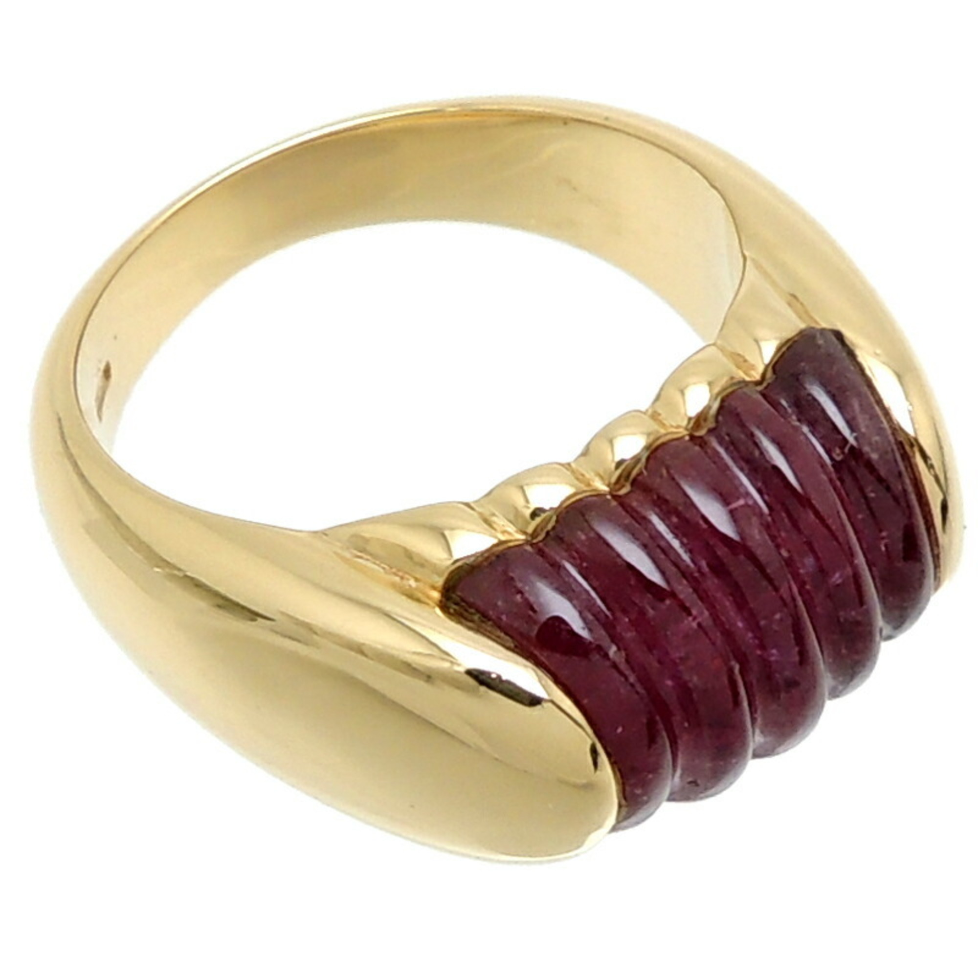 Bvlgari 750YG Tronchet Ladies Ring 750 Yellow Gold No. 12