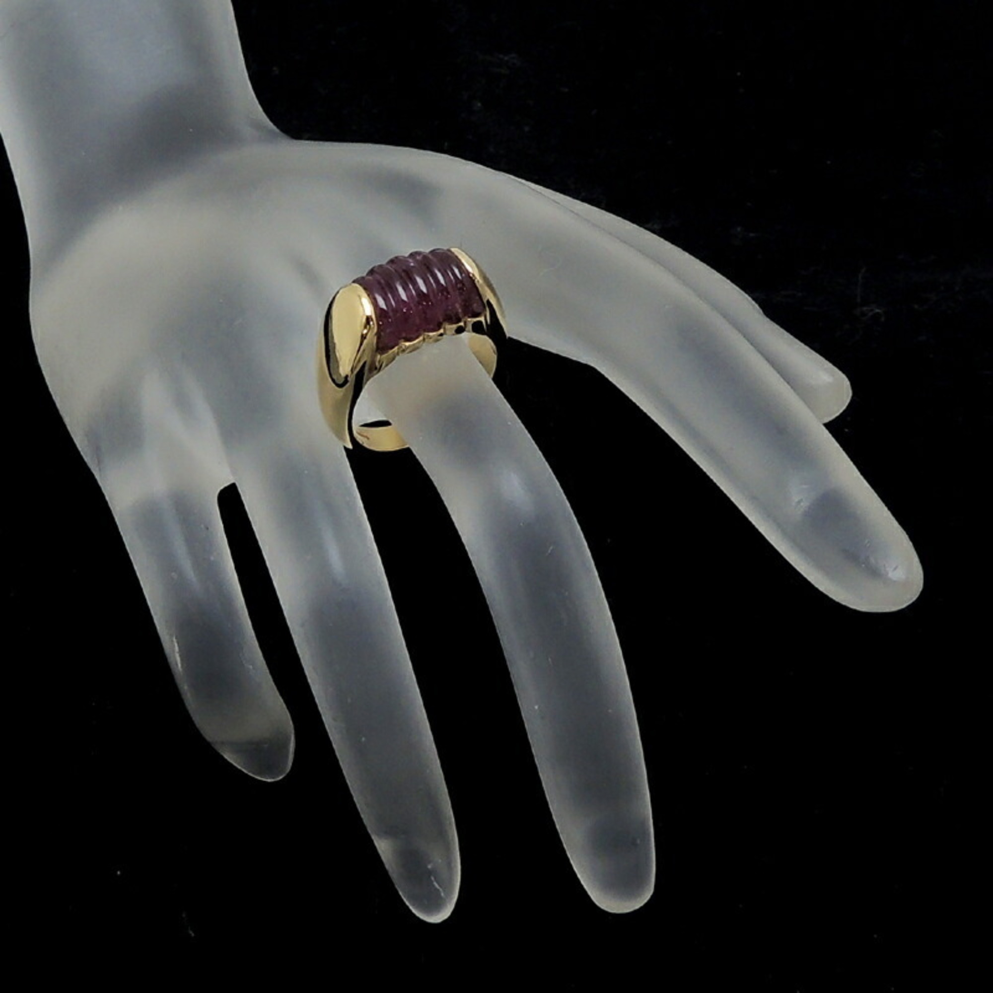 Bvlgari 750YG Tronchet Ladies Ring 750 Yellow Gold No. 12