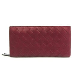 Bottega Veneta Intrecciato Women's Leather Long Wallet (bi-fold) Bordeaux