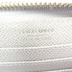 Giorgio Armani Pouch Y1H093 Women,Men Leather Wallet (bi-fold) Gray