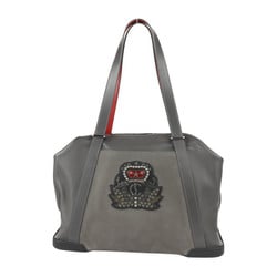 Christian Louboutin BAGDAMON bag demon handbag 1175020 leather nubuck gray Boston shoulder