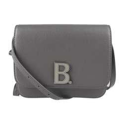 BALENCIAGA Balenciaga shoulder bag 618156 leather gray silver metal fittings wristlet clutch 2WAY B logo