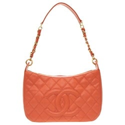 CHANEL CAVIAR SKIN CHAIN ONE SHOULDER BAG SALMON PINK