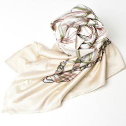 Gucci scarf muffler GUCCI large silk beige white 340028 3G021 9167