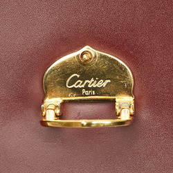 Cartier must line handbag Bordeaux wine red leather ladies CARTIER