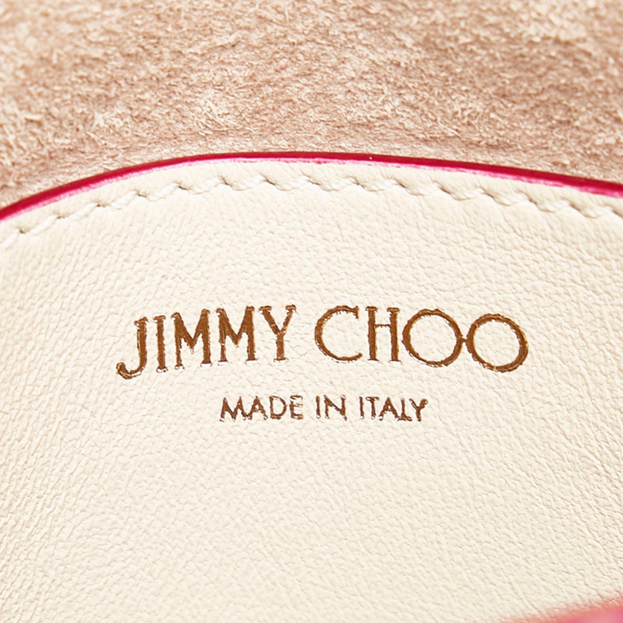 Jimmy Choo Level Soft Mini Dot Polka Chain Shoulder Bag Multicolor Yellow PVC Leather Ladies JIMMY CHOO