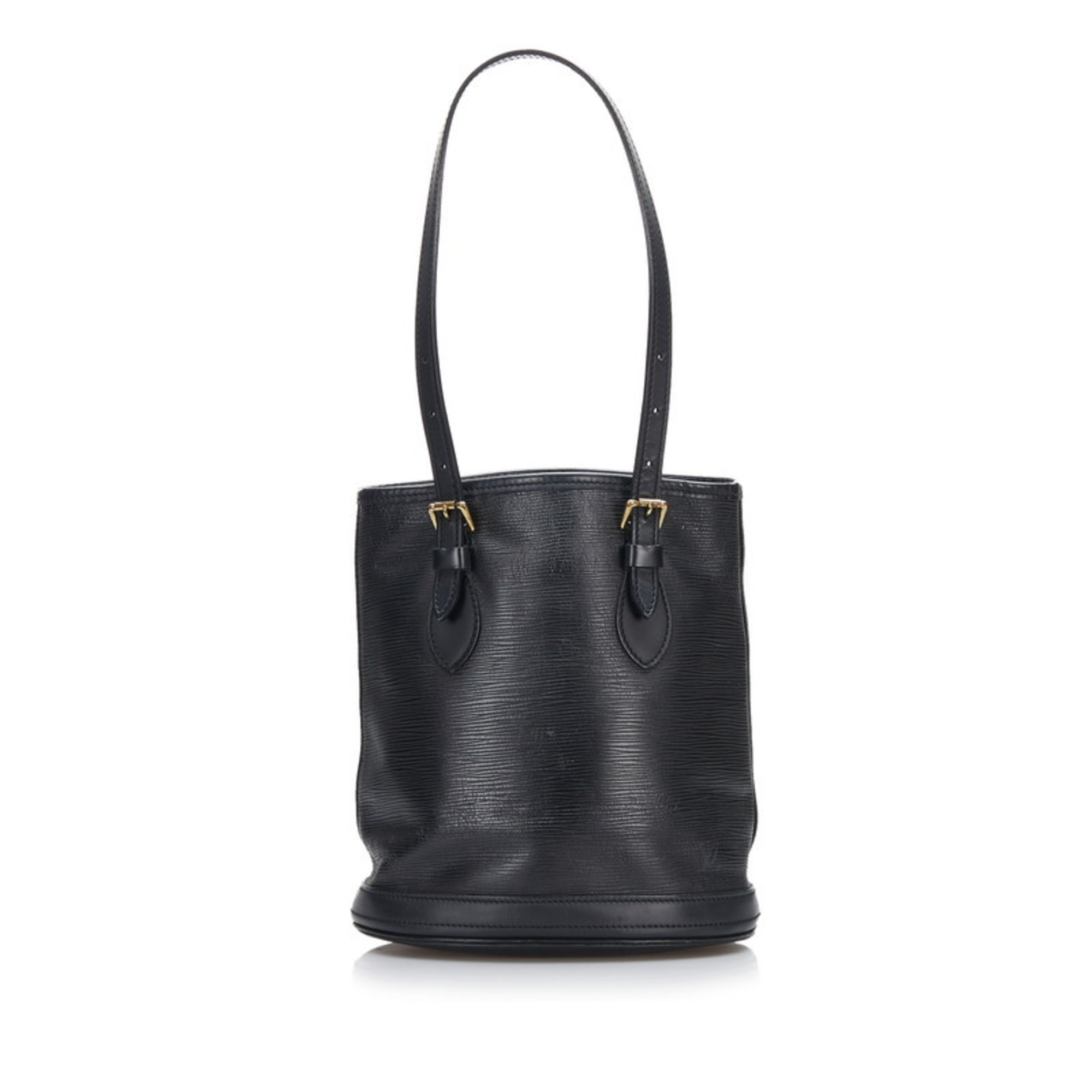 Louis Vuitton Epi Bucket PM Tote Bag Shoulder M58992 Noir Black Leather Ladies LOUIS VUITTON