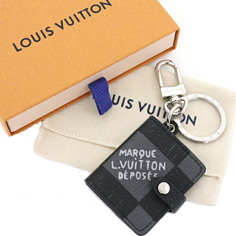 LOUIS VUITTON Monogram Porte Cles Animal Face Charm M68216 LV Auth