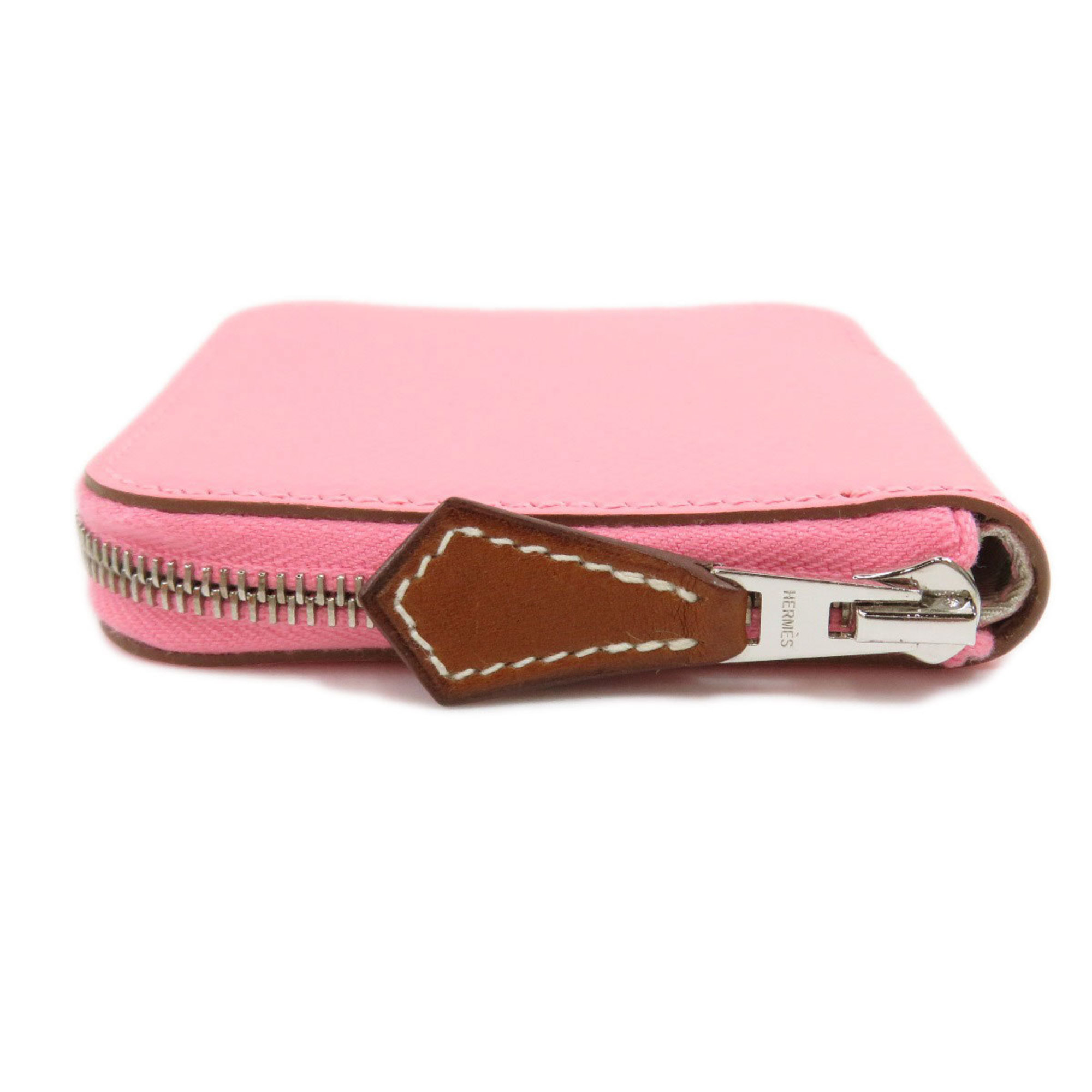 Hermes Azap Compact Mini Rose Azare Coin Case Epson Women's