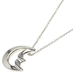 Tiffany Crescent Moon Necklace Silver Ladies