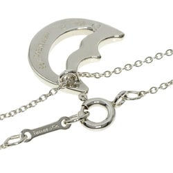 Tiffany Crescent Moon Necklace Silver Ladies