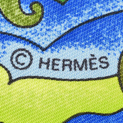 Hermes HERMES Carre 90 silk scarf muffler De tout coeur heartily heart green