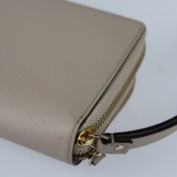Kate Spade spade long wallet WLRU2818 leather beige gold metal fittings W zip wristlet round fastener